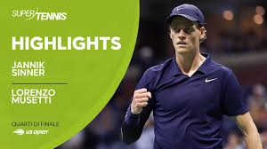 Sinner vs Musetti  Highlights Quarti di Finale US Open 2025