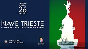 Cerimonia di consegna della Bandiera di Combattimento a Nave Trieste