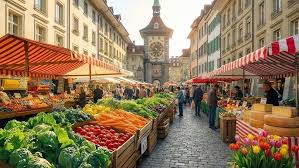 Live Morning farmers market in Bern 🇨🇭