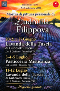 Al via la XIX edizione di “Emozioni Visive”: a Tuscania la mostra personale itinerante dell’artista Ludmilla Filippova